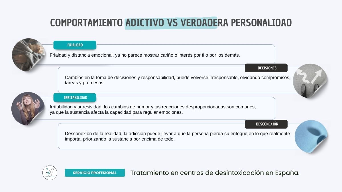 Diferencias entre comportamiento adictivo y verdadera personalidad